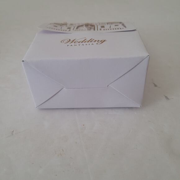 50 White & Gold Castle Laser Cut Wedding Favor Boxes Assembled - Picture 7 of 11